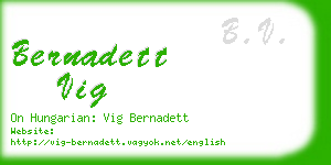 bernadett vig business card